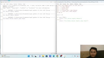 Tutorial Python Dasar If, Else & Elif - Muhammad Aqil Gunawan