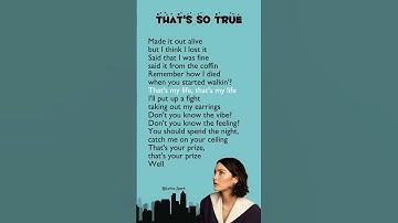 Thumbnail of Gracie Abrams - That's So True (Lyrics) #lyrics #song #shorts