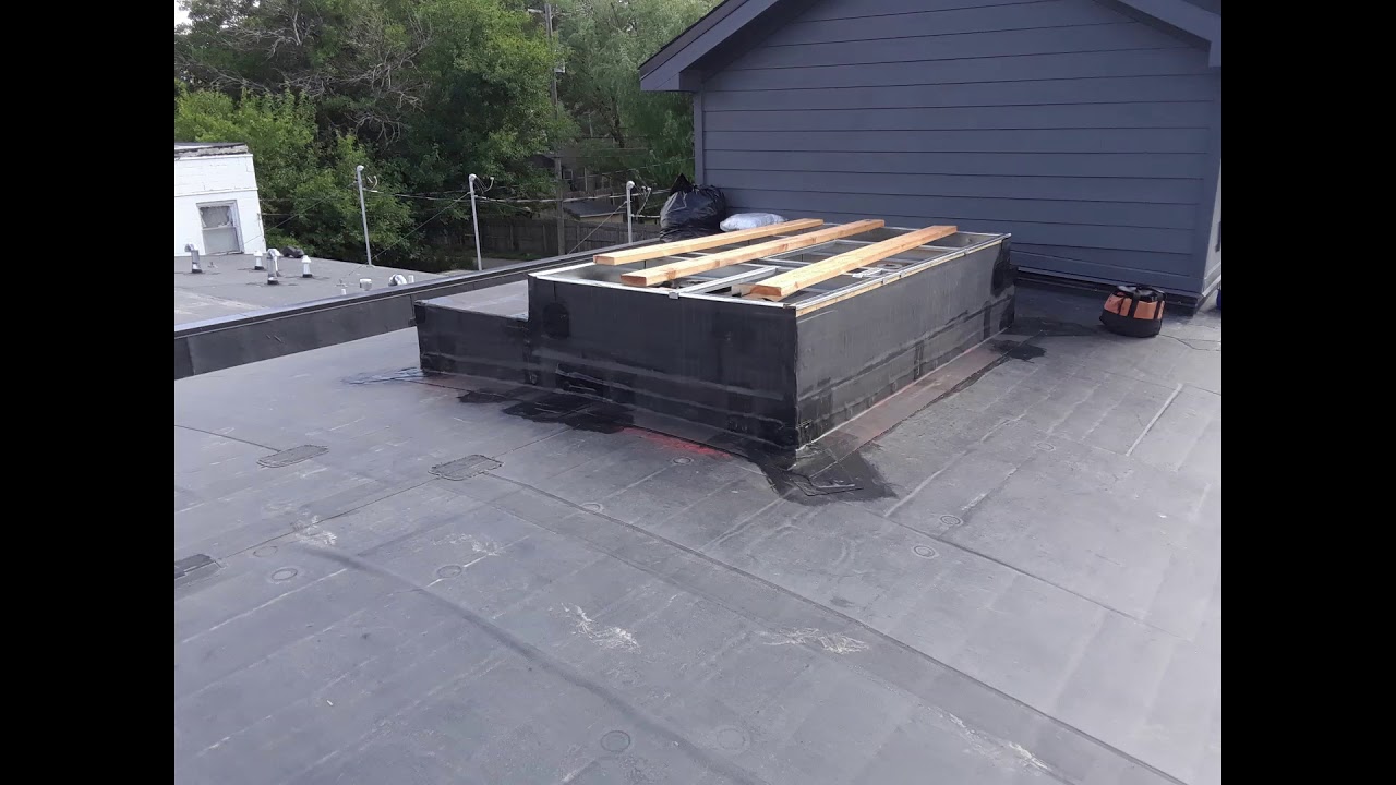 Condensor Curb HVAC Curb Installation EPDM - YouTube