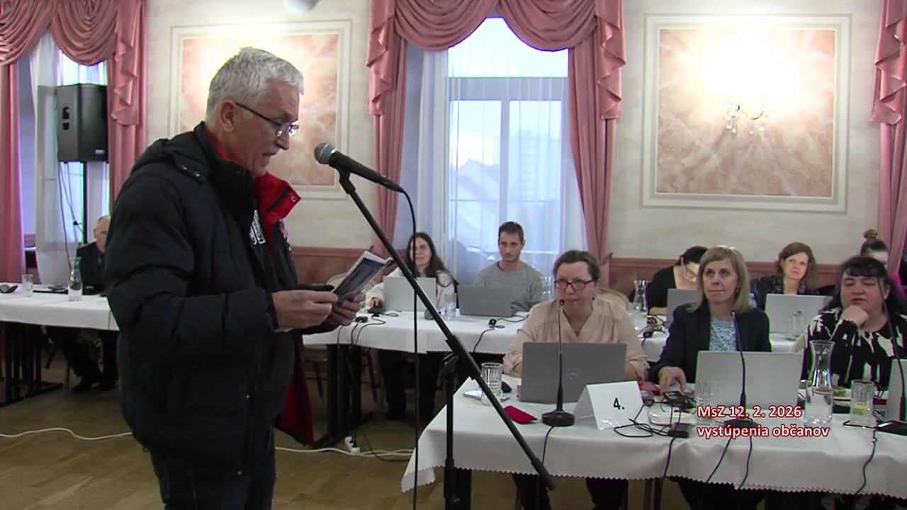 Zasadnutie Mestského zastupiteľstva v Hlohovci 12. 2. 2026 /zostrih/ vystúpenia občanov