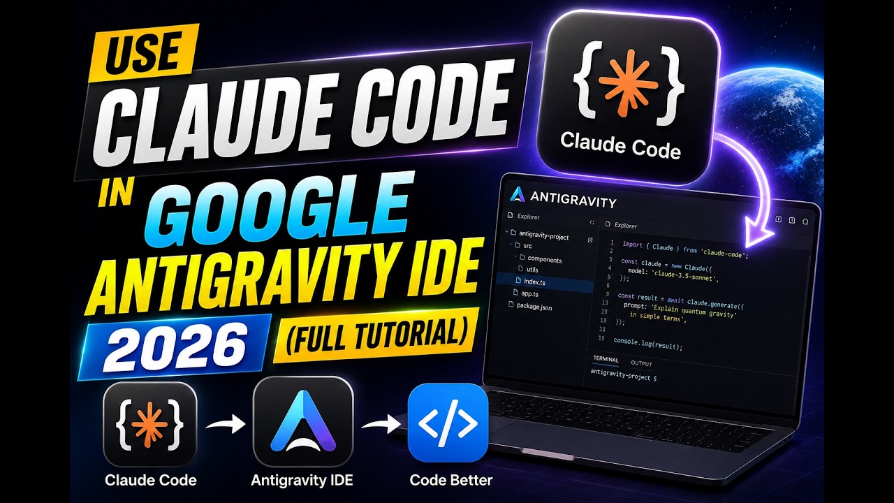 Use Claude Code in Google Antigravity IDE 2026 (Full Tutorial) - YouTube