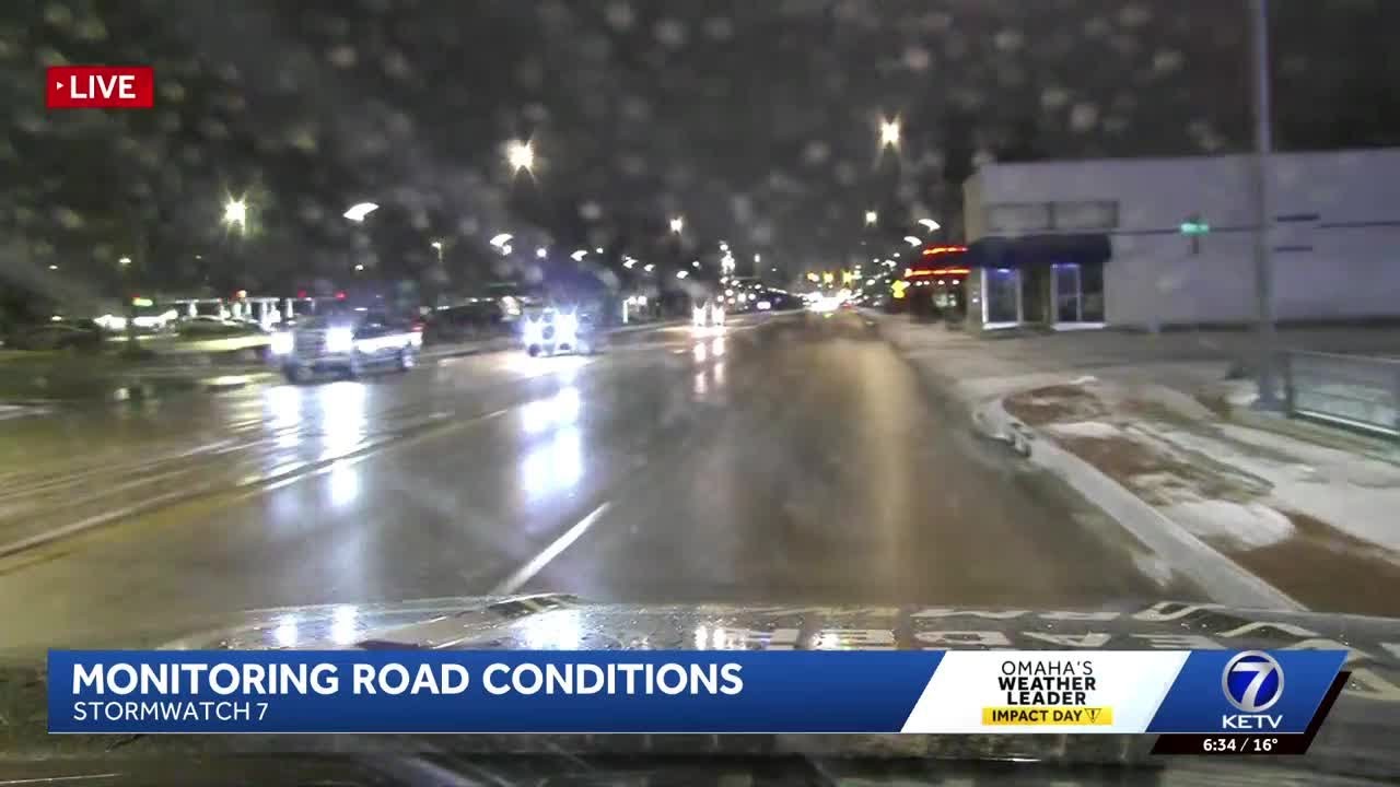 Road conditions in Council Bluffs at 6:30 a.m. January 29