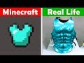 MINECRAFT DIAMOND CHESTPLATE IN REAL LIFE! Minecraft vs Real Life animation CHALLENGE