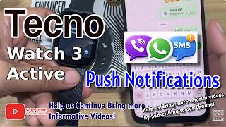[Demo] Tecno Watch 3 Active Smartwatch- Push Notifications WhatsApp Viber and SMS screenshot 2