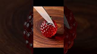 Strawberry Glass Cutting 🍓🔪 | Ultimate ASMR Satisfying Slice #Shorts #relaxingsounds