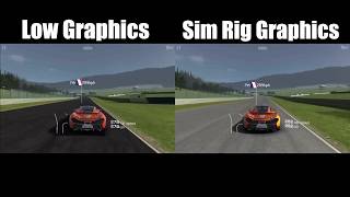 Real Racing 3 (Low Graphics) VS Real Racing 3 (Sim Rig Graphics) | Graphics Comparison
