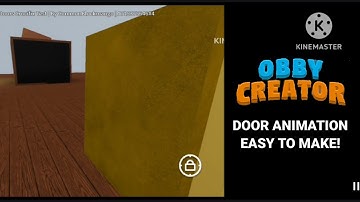 Obby Creator How To Make Door Animation Like DOORS! [Very Easy!]
