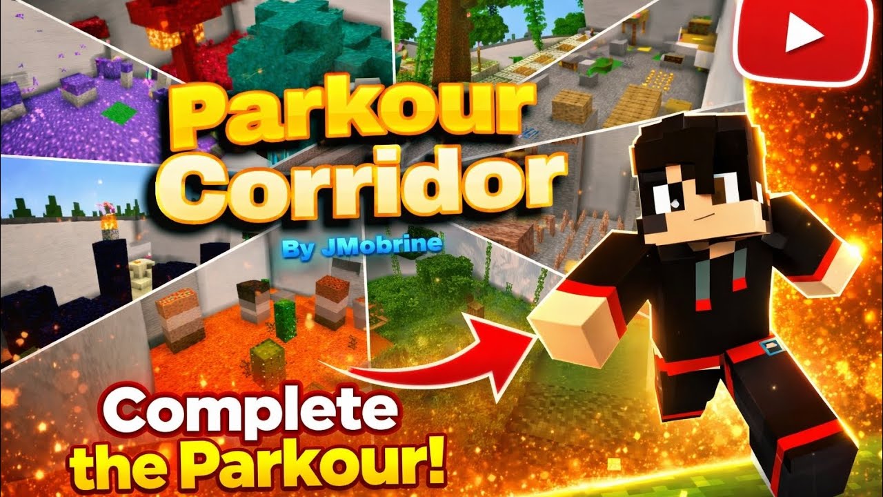 Minecraft Parkour Corridor Challenge | Can I Complete It? 😱 - YouTube