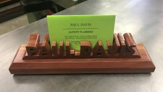 3D Wood Nameplate