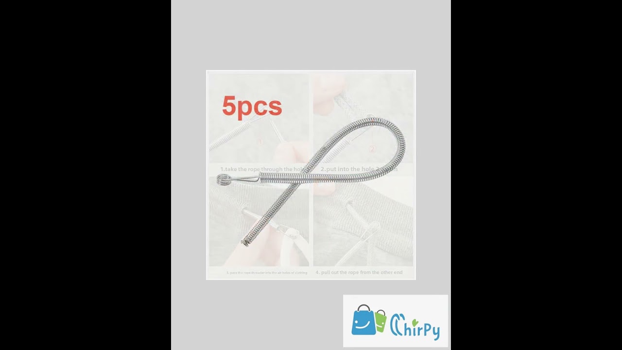 Bendable Spring Drawstring Threader Clip Pants Hoodies Elastic Band Lace Cord Flexible Drawstring...