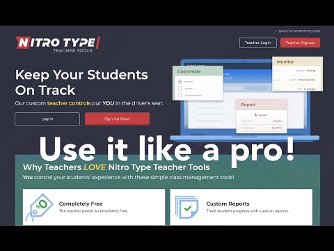 How to use the Nitro Type Teacher Portal