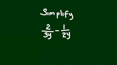 Subtracting algebraic fractions