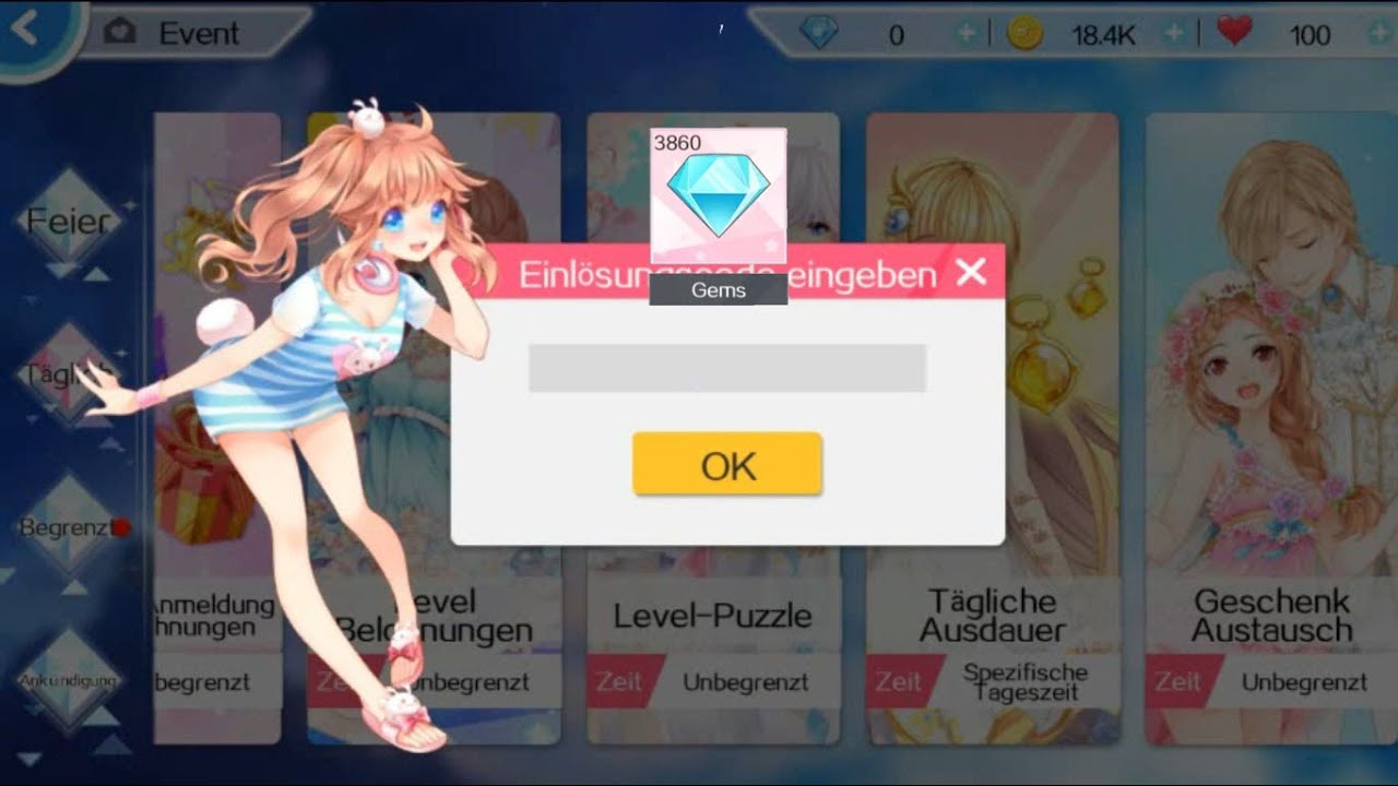 CODE REDEEM SWEET DANCE ( DE )