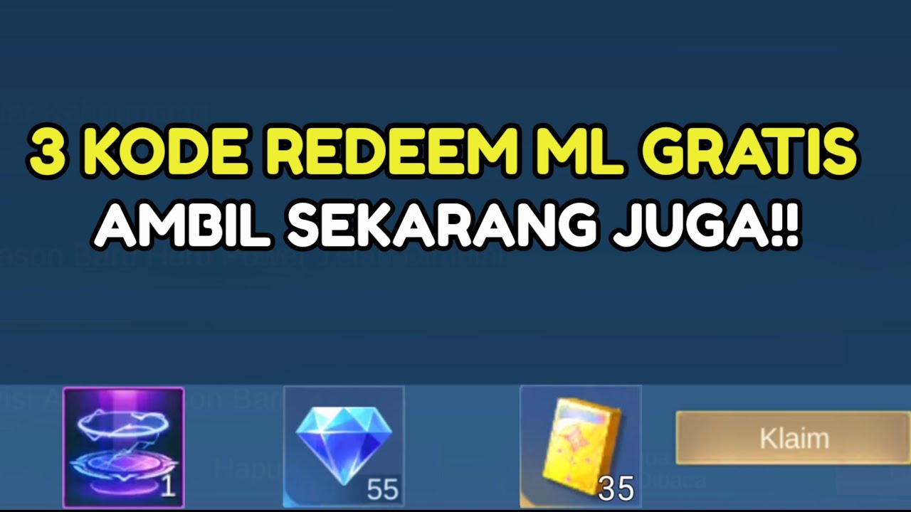 BURUAN AMBIL! 3 KODE REDEEM ML TERBARU KODE REDEEM MOBILE LEGENDS HARI ...