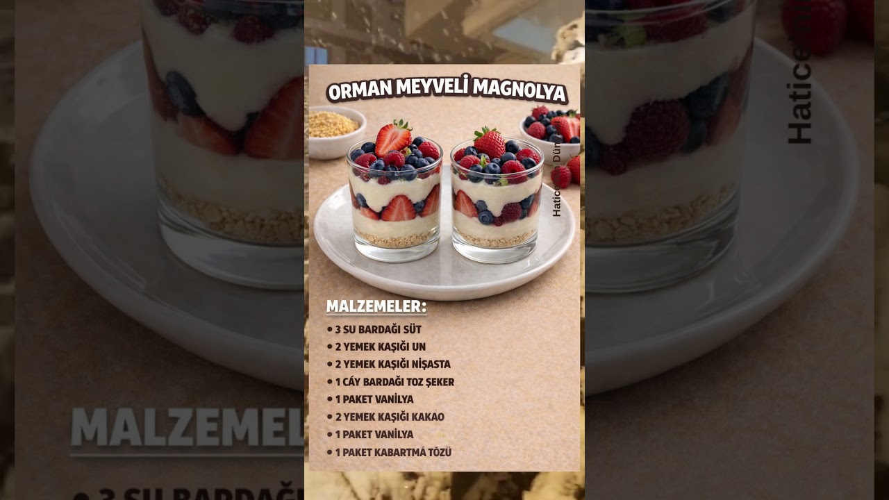 🍓 Orman Meyveli Magnolia Tarifi | Pratik Magnolia Tatlısı #pratiktatlitarifleri #magnolia 🍓 Orman Meyveli Magnolia Tarifi | Pratik Magnolia Tatlısı #pratiktatlitarifleri #magnolia
