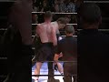 Coal miner boxing tries to fake out opponent with a quick kick