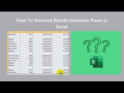 How To Remove Blanks between Rows in Excel