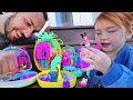 Polly Pocket BACKYARD ADVENTURE!!  Adley finds some new hidden toys, friends, and pets! hide n seek!