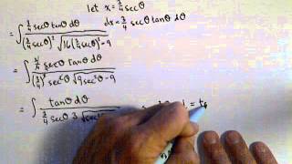Solving an Integral with Trig Substitution 2