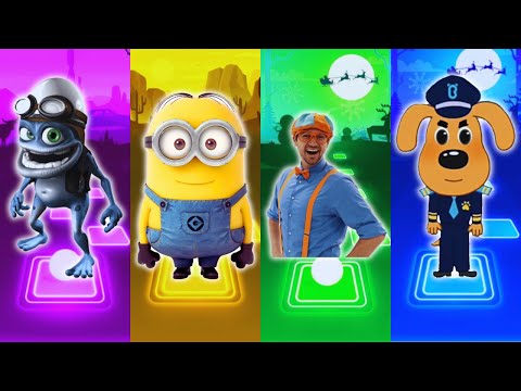 Crazy Frog - Minions - Blippi - Sheriff Labrador - Tiles Hop EDM Rush
