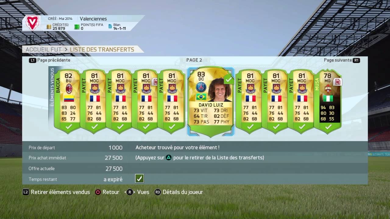 FUT 16 / Gros benef achat revente / Liste joueurs
