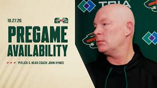 Pitlick & Head Coach John Hynes | Minnesota Wild Pregame vs. Utah Mammoth | Oct. 27