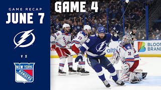 Rangers @ Lightning Game 4 Review 6/7/22 | TIED UP!!!