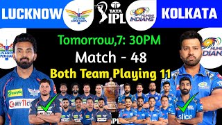 IPL 2024 | Match - 48 | Lucknow super Giant vs Mumbai Indian playing 11 | LSG vs MI PLAYING 11