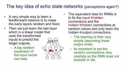 Echo State Networks 38 Machine Learning