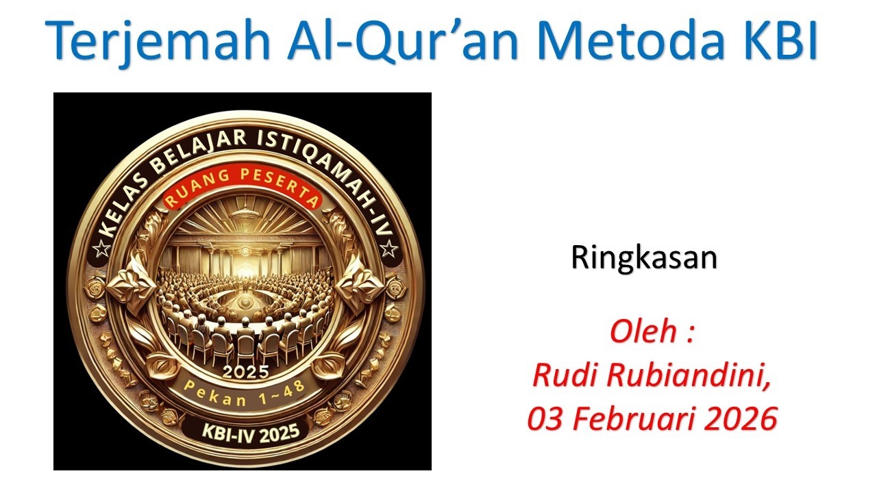 Terjemah Al-Qur’an Metoda KBI