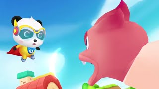 Super Panda Fight With Monster Earthworm - Help Super Panda And Rescues Friends - Babybus Games