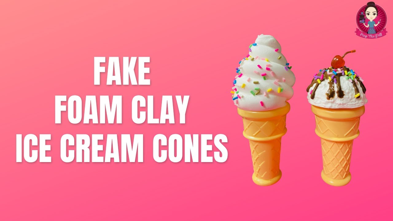 Fake Ice Cream Swirl & Ice Cream Scoop - Playcode3 Air Dry Foam