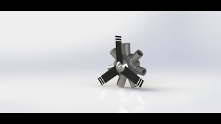 Animation of the Working Principle of the Aircraft Radial Engine in Solidworks