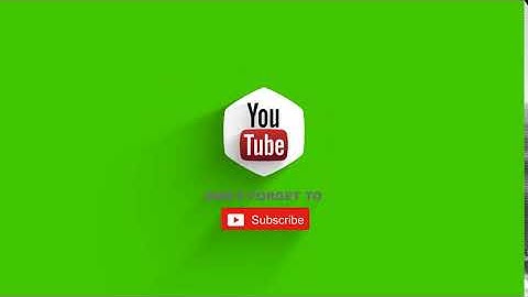 YouTube Channel Subscribe Banner Green screen intro