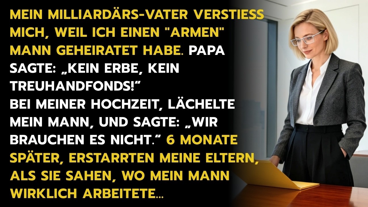 Mit 16 sagte mein Vater zu mir: „Liebe ist ein Luxus für arme Leute.“ An meinem Hochzeitstag, vor 300 Gästen, hob er sein Glas und verkündete: „Sophie ist ab jetzt keine Ashford mehr.“ Sein...