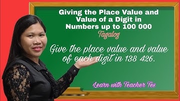 Giving the Place Value and Value of a Digit in Numbers up to 100 000