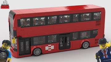 LEGO MOC#33 London Double Decker Bus Alexander Dennis Enviro 400 Stop Motion Speed Build(LEGO Ideas)