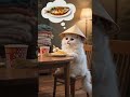 cute cat eating noodles #animals #viral #shorts