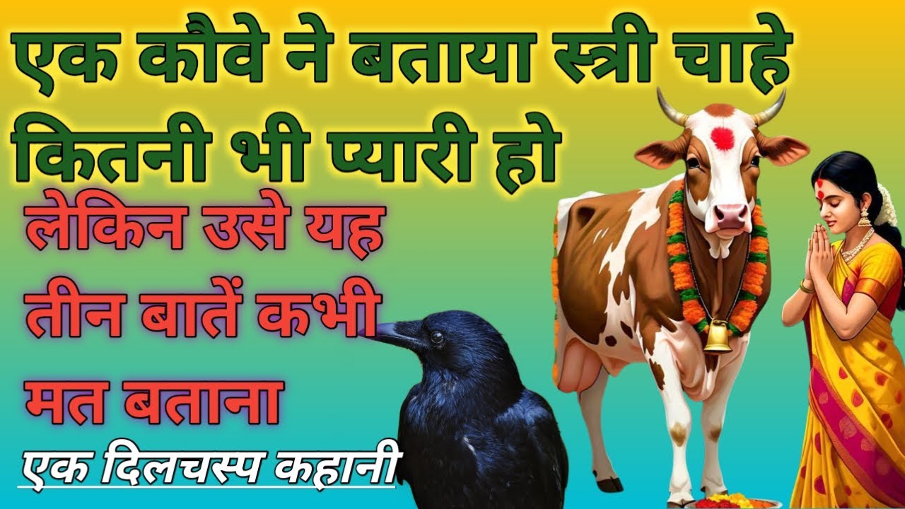 धार्मिक कथा||कौवा ने बताया स्त्री चाहे कितनी ही प्यारी हो ये 3 बातें कभी मत बताना वरना पछताना पड़ेगा