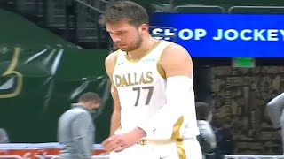 Luka Doncic Gets Very Frustrated To Kristaps Porzingis \& His Teammates After A Misplay