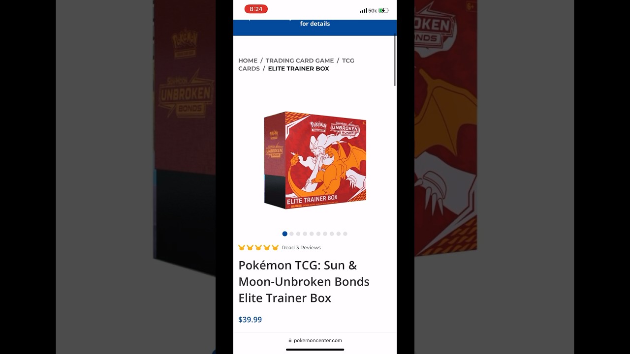 What's inside the Pokémon TCG: Sun & Moon-Unbroken Bonds Elite Trainer Box from the Pokemon Center