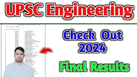 How to Check UPSC Engineering Services Examination 2024 Final Result for 167 Post @techscsupport