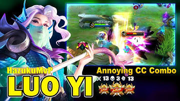 Luo Yi 100% Annoying CC Combo | Top Global Luo Gameplay 2023 - HazukuMvP - Mobile Legends