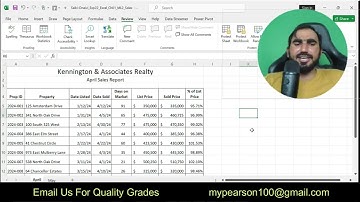 Exp22_Excel_Ch01_ML2_Sales.xlsx | Excel Chapter 1 Mid-Level 2 - Real Estate Sales Report