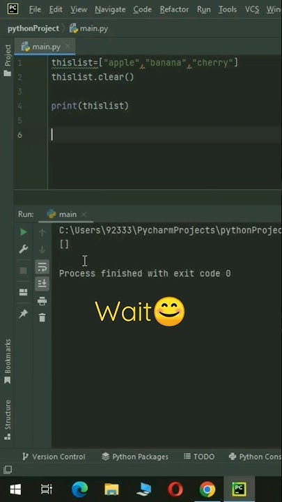 Clear List Content by clear() Function In Python | #shorts #shortvideo ...