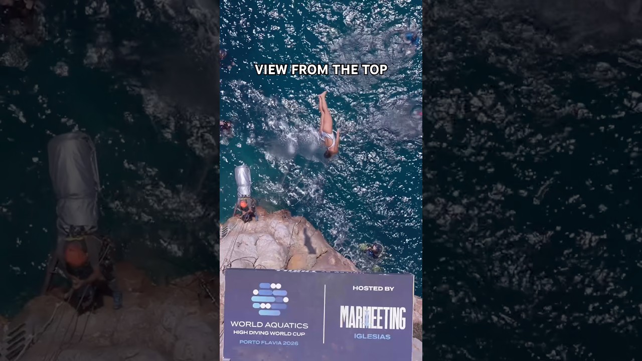 We just can’t get enough of this view 🙏 #highdiving #pov #air #slowmotion #slowmo #worldaquatics