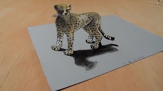 How to Draw 3D Animals - Awesome Cheetah Illusion - Vamos screenshot 4