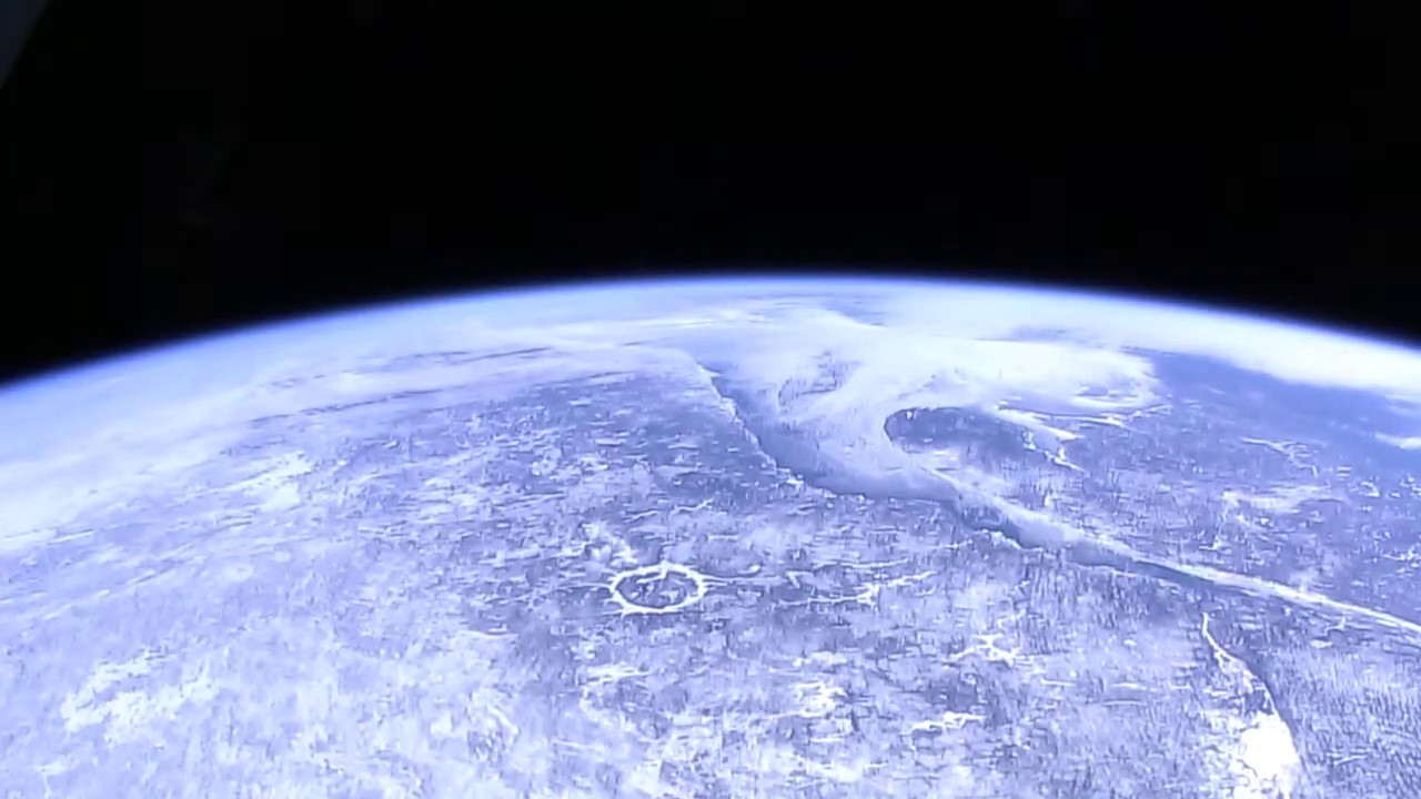 Manicouagan Reservoir (Lake), René-Levasseur Island, Quebec, Canada (from the Space, ISS)