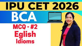 IPU BCA CET 2026 | English MCQ -2 | BCA Entrance Exam | Guarantted Admission in Top IPU College