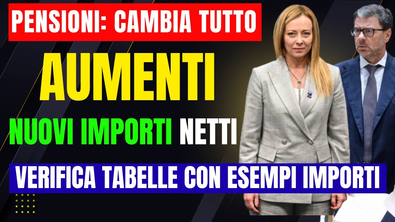 UFFICIALE PENSIONI: da febbraio nuovi importi netti, controlla AUMENTO per fascia con TABELLE ESEMPI